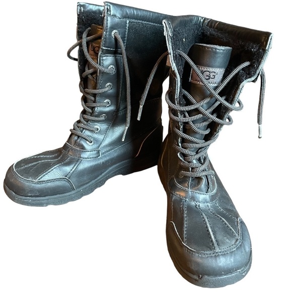 Ugg Butte II Black Boots size 5 - Picture 3 of 10